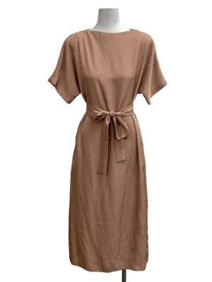 Peach Pink Round Neck Dress