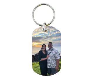 Personalized Leather Keychain - Dog Tag