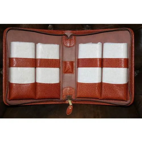 pheasant by R.D.Gomez made in Spain Havana  colored Leather   Case