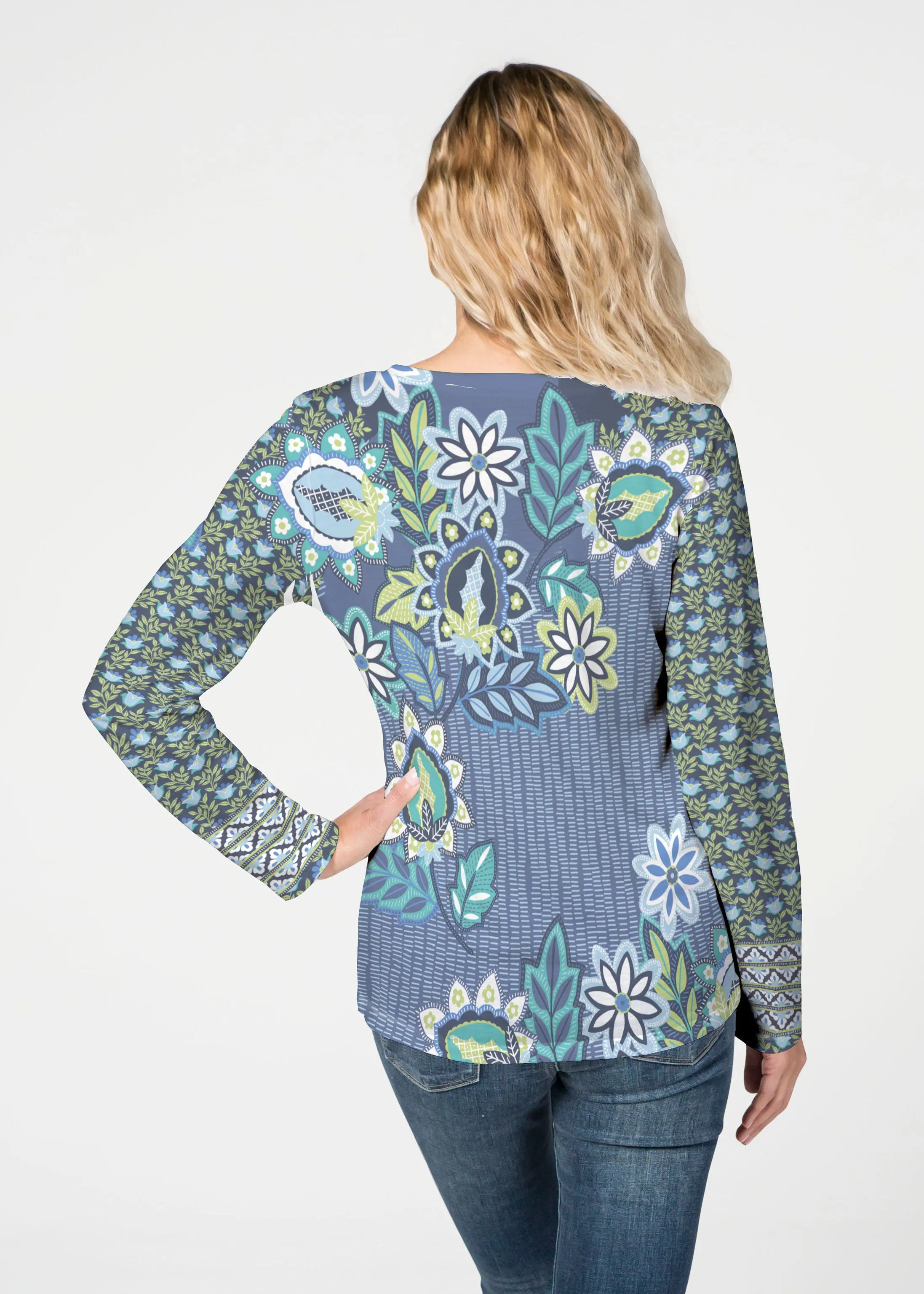 Phoebe (13581) ~ French Terry V-neck Top