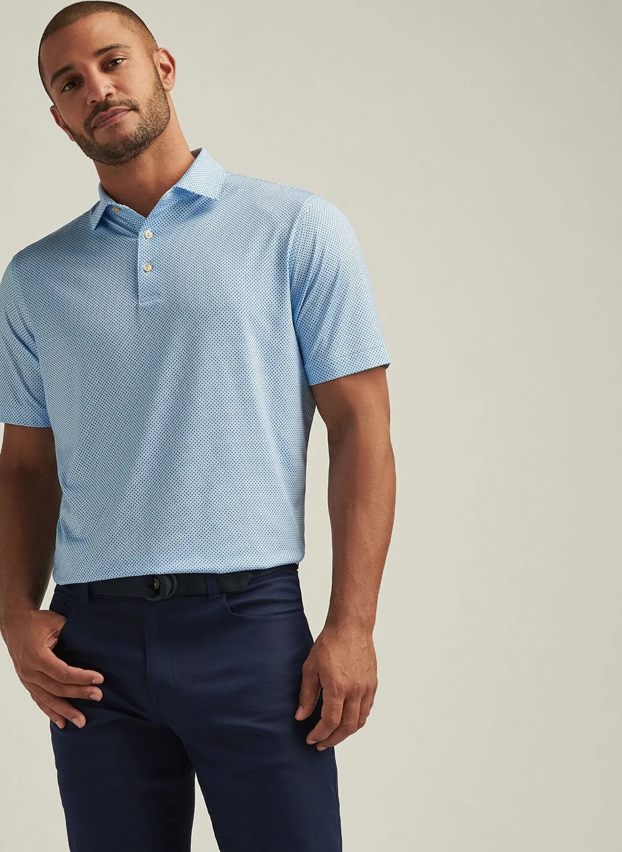 Phoenix Performance Jersey Polo (White/Sailor Blue)