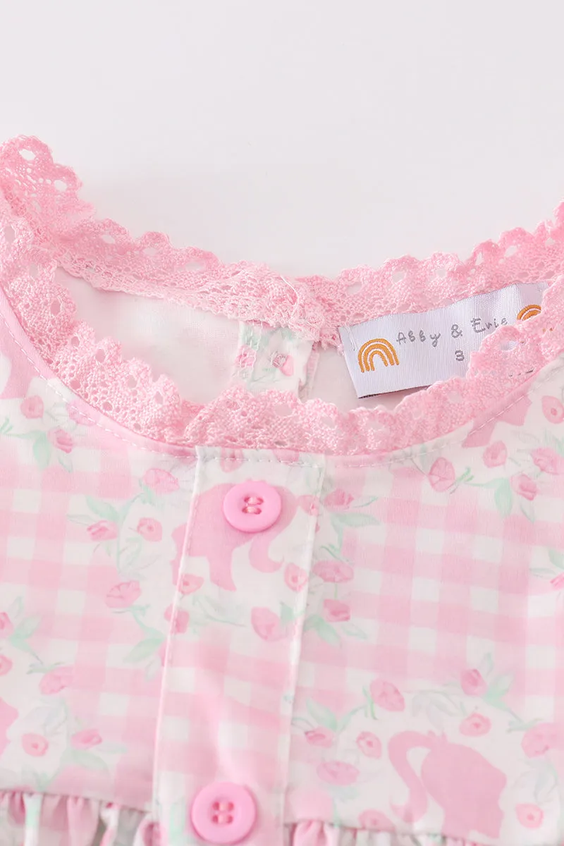 Pink Barbie Print Girl Dress