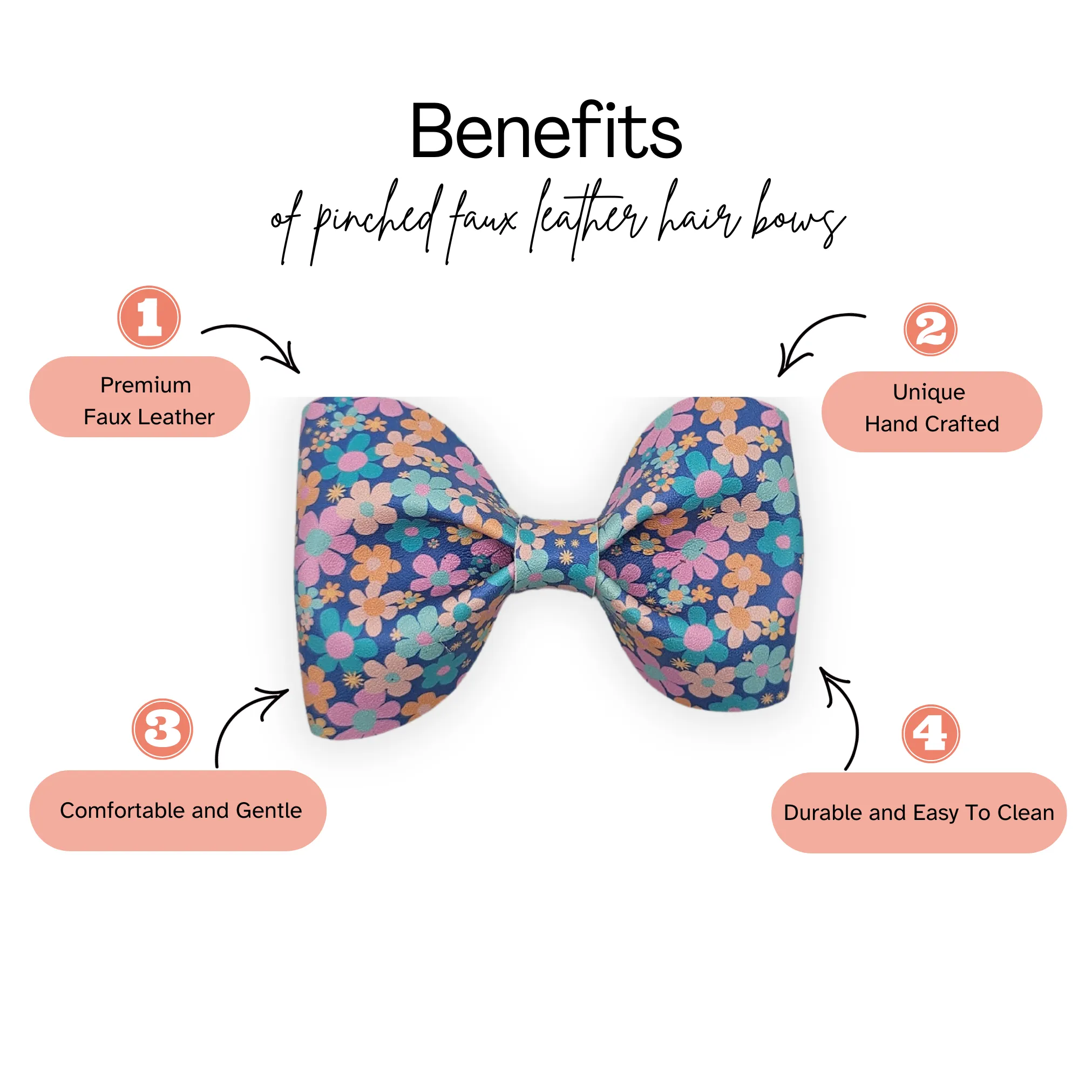 Pink Glitter Pinch Hair Bow