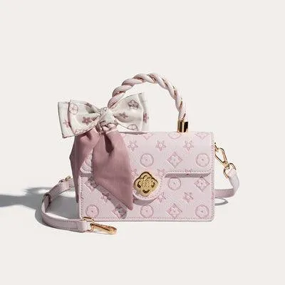 Pink handbag bag female high-end sense single shoulder messenger bag