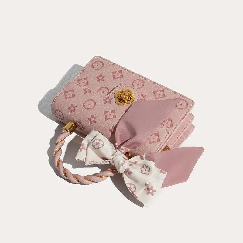 Pink handbag bag female high-end sense single shoulder messenger bag