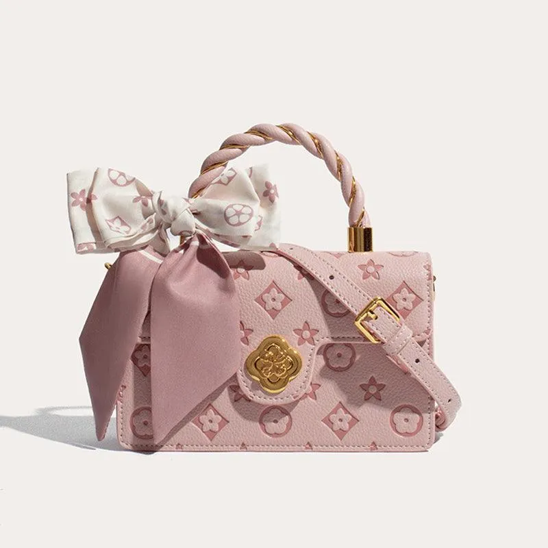 Pink handbag bag female high-end sense single shoulder messenger bag