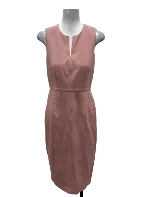 Pink Sleeveless V-Neck Bodycon Dress