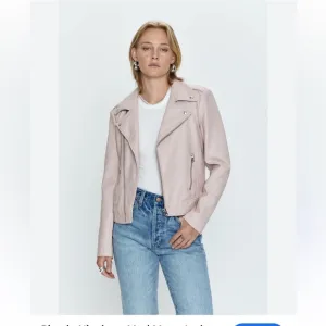 Pistola Women's Nicola Mod Moto Jacket Vegan‎ Leather Light Pink Jacket- Size S