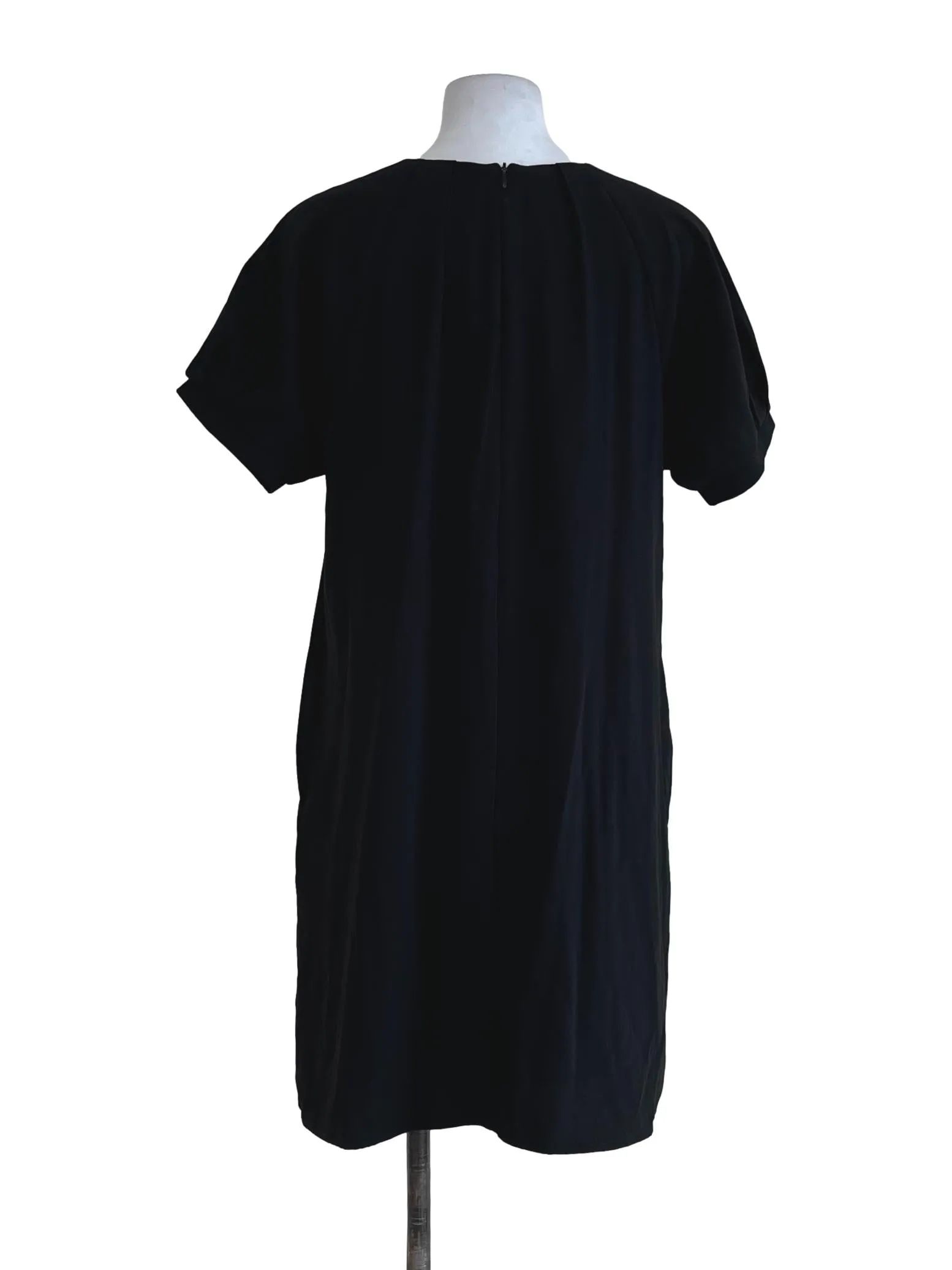 Pleat Sleeve Shift Dress OSN
