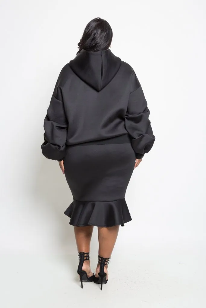 Plus Size Cozy Stylish Scuba Sweater Dress