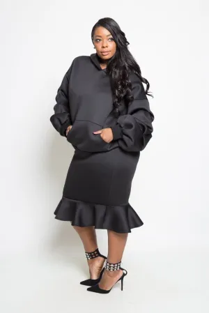 Plus Size Cozy Stylish Scuba Sweater Dress