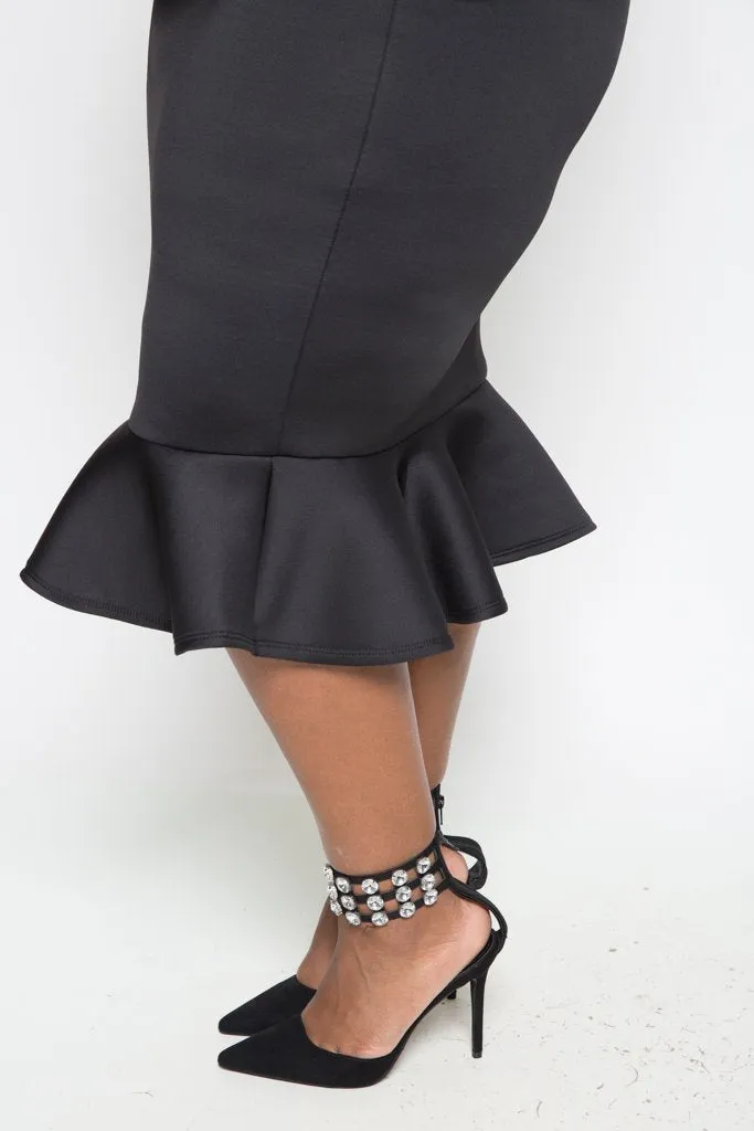 Plus Size Cozy Stylish Scuba Sweater Dress