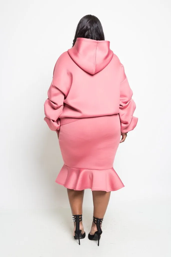 Plus Size Cozy Stylish Scuba Sweater Dress