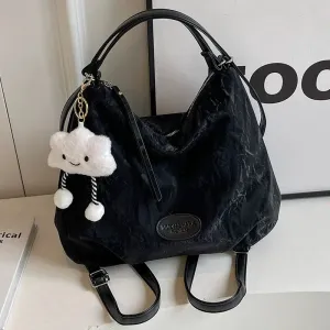 Plush Keychain Casual Shoulder Bag