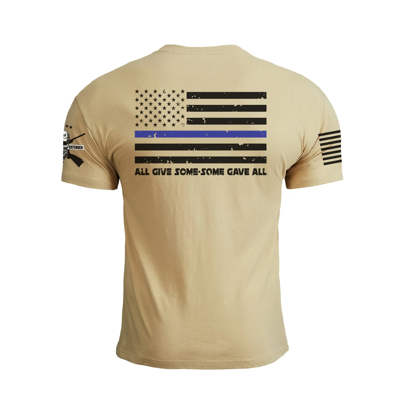 POLICE SUPPORT USA FLAG PATRIOTIC GRAPHIC TEE