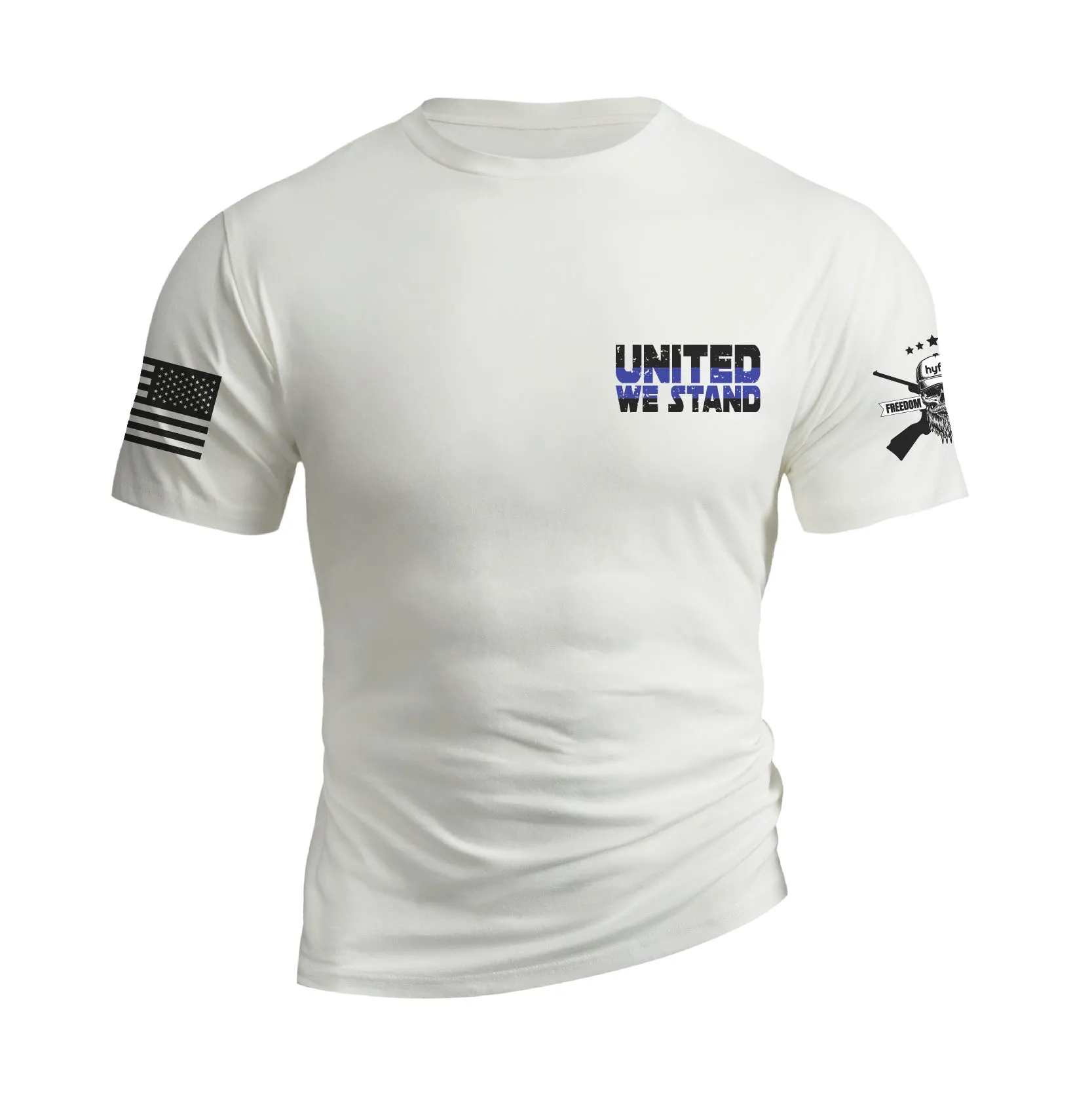POLICE SUPPORT USA FLAG PATRIOTIC GRAPHIC TEE