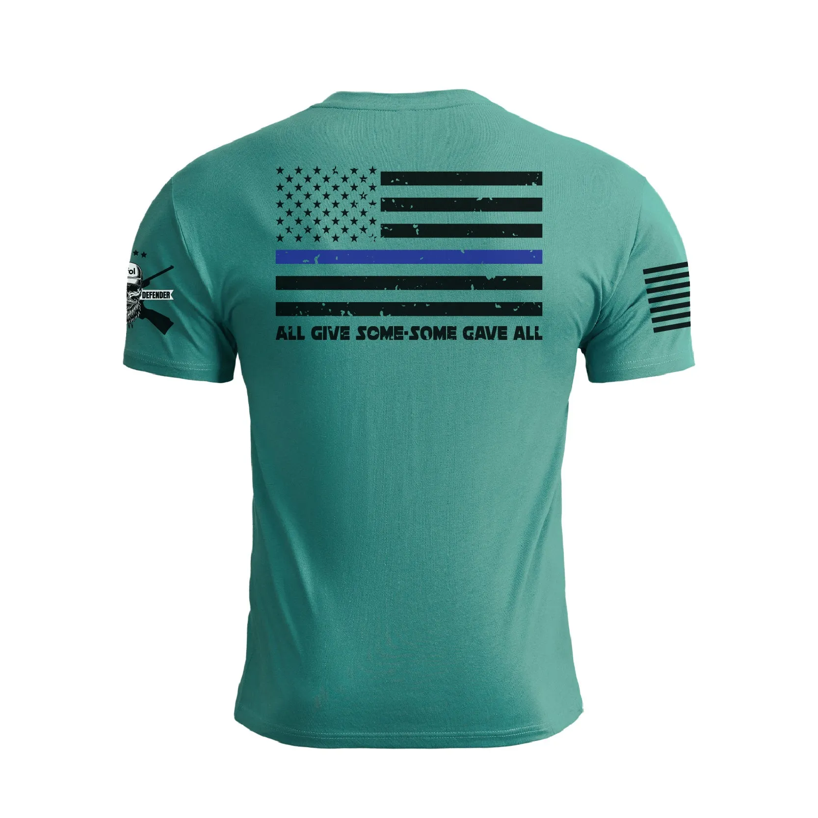POLICE SUPPORT USA FLAG PATRIOTIC GRAPHIC TEE