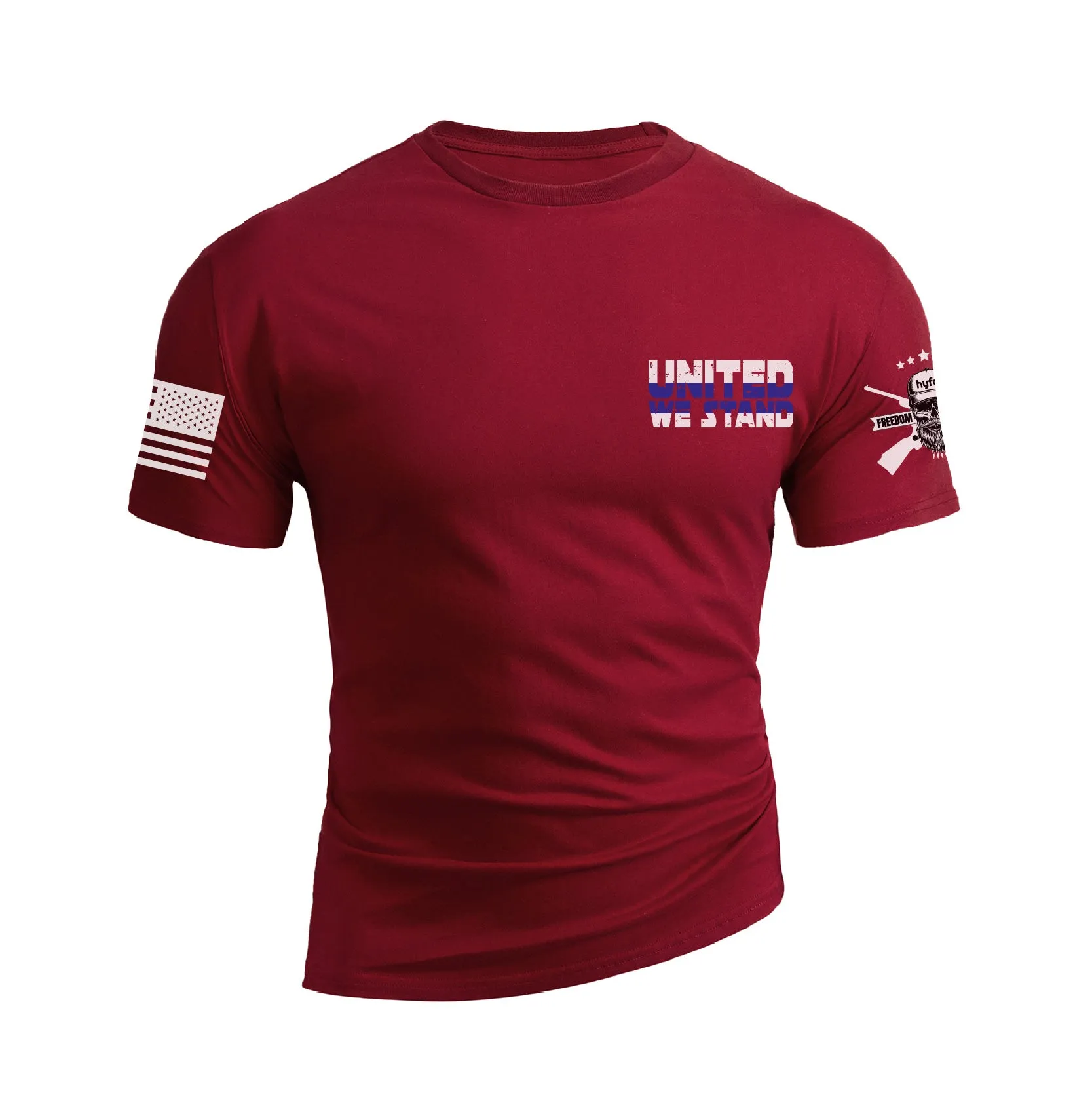 POLICE SUPPORT USA FLAG PATRIOTIC GRAPHIC TEE
