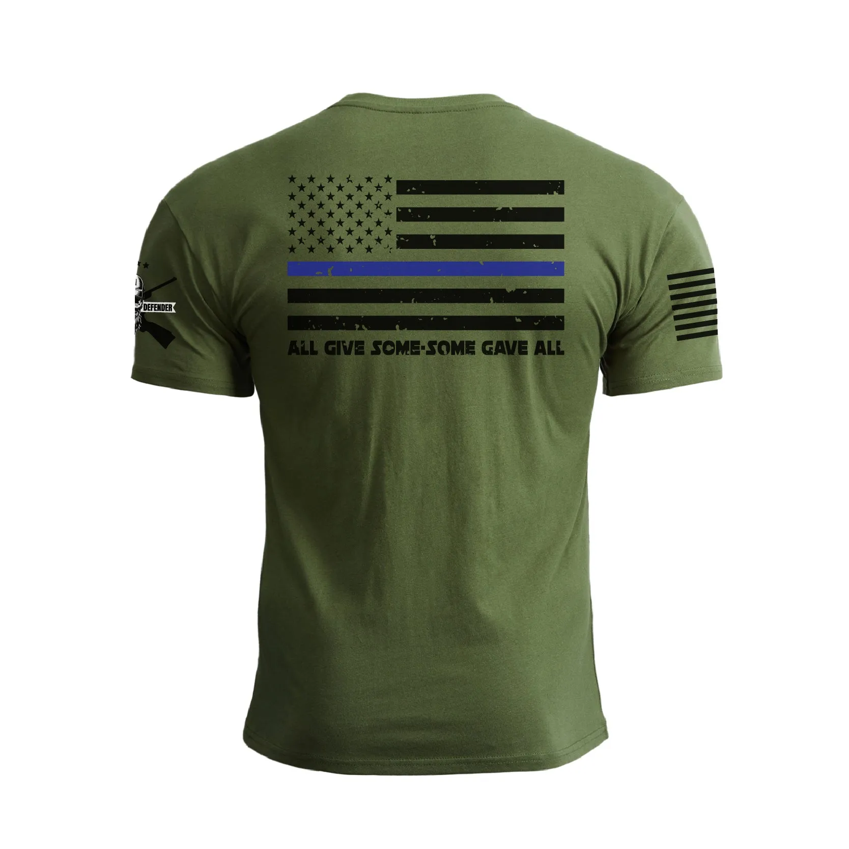 POLICE SUPPORT USA FLAG PATRIOTIC GRAPHIC TEE