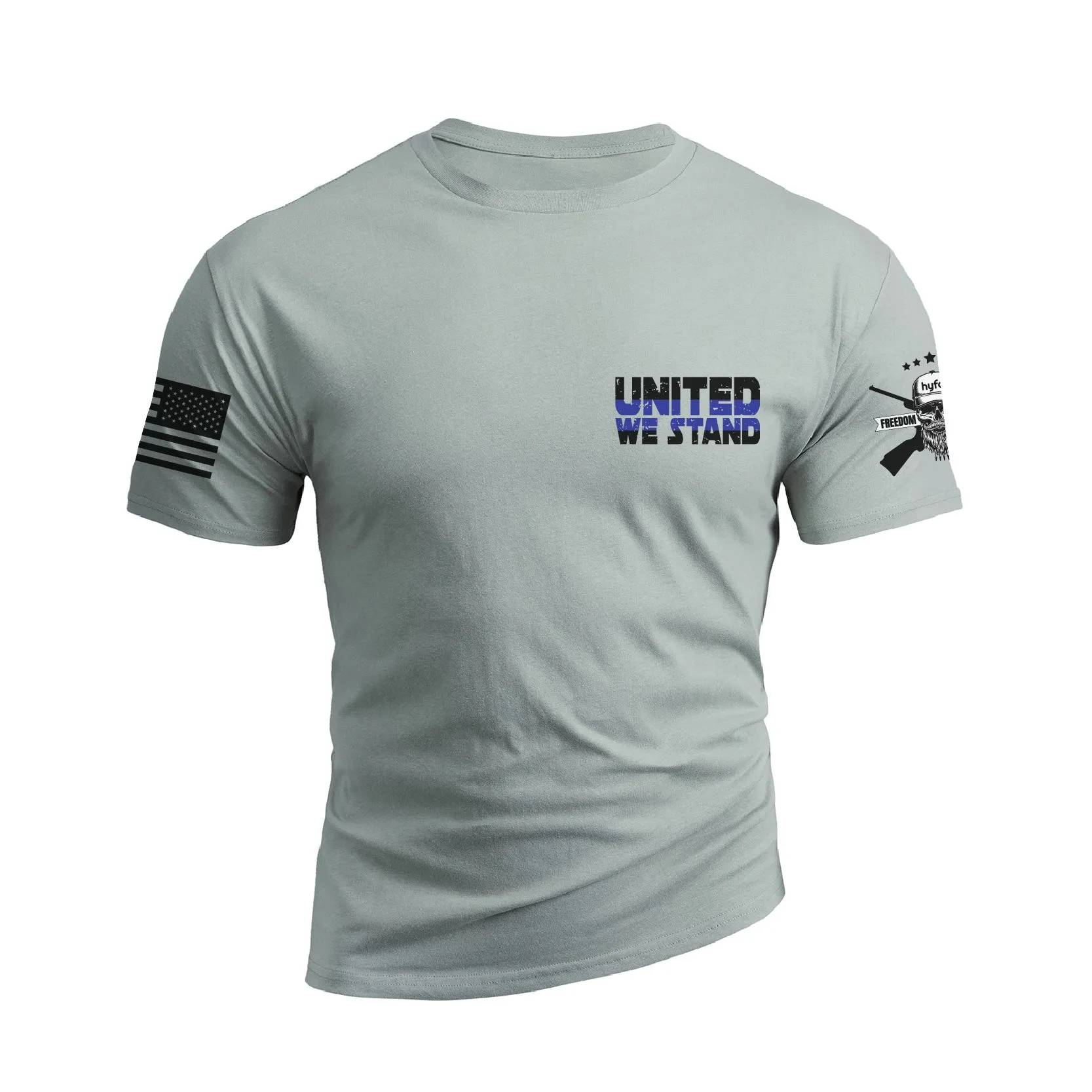 POLICE SUPPORT USA FLAG PATRIOTIC GRAPHIC TEE