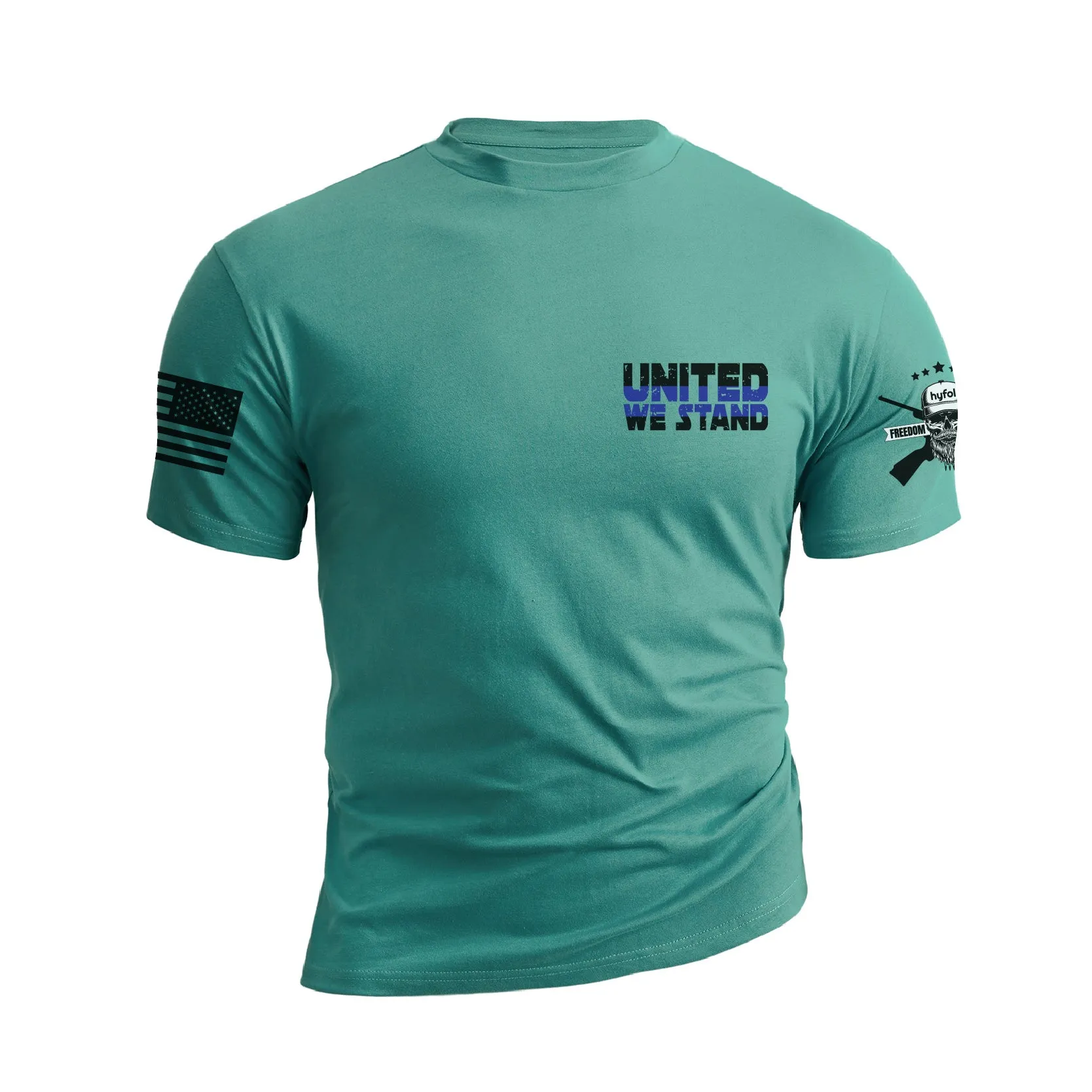 POLICE SUPPORT USA FLAG PATRIOTIC GRAPHIC TEE