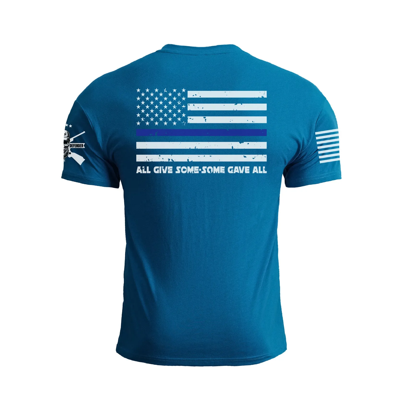 POLICE SUPPORT USA FLAG PATRIOTIC GRAPHIC TEE