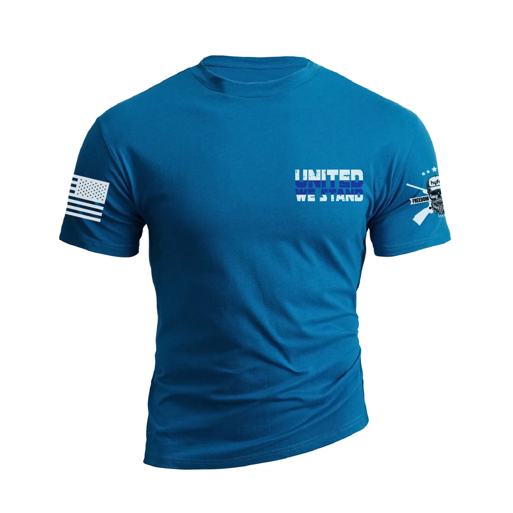 POLICE SUPPORT USA FLAG PATRIOTIC GRAPHIC TEE