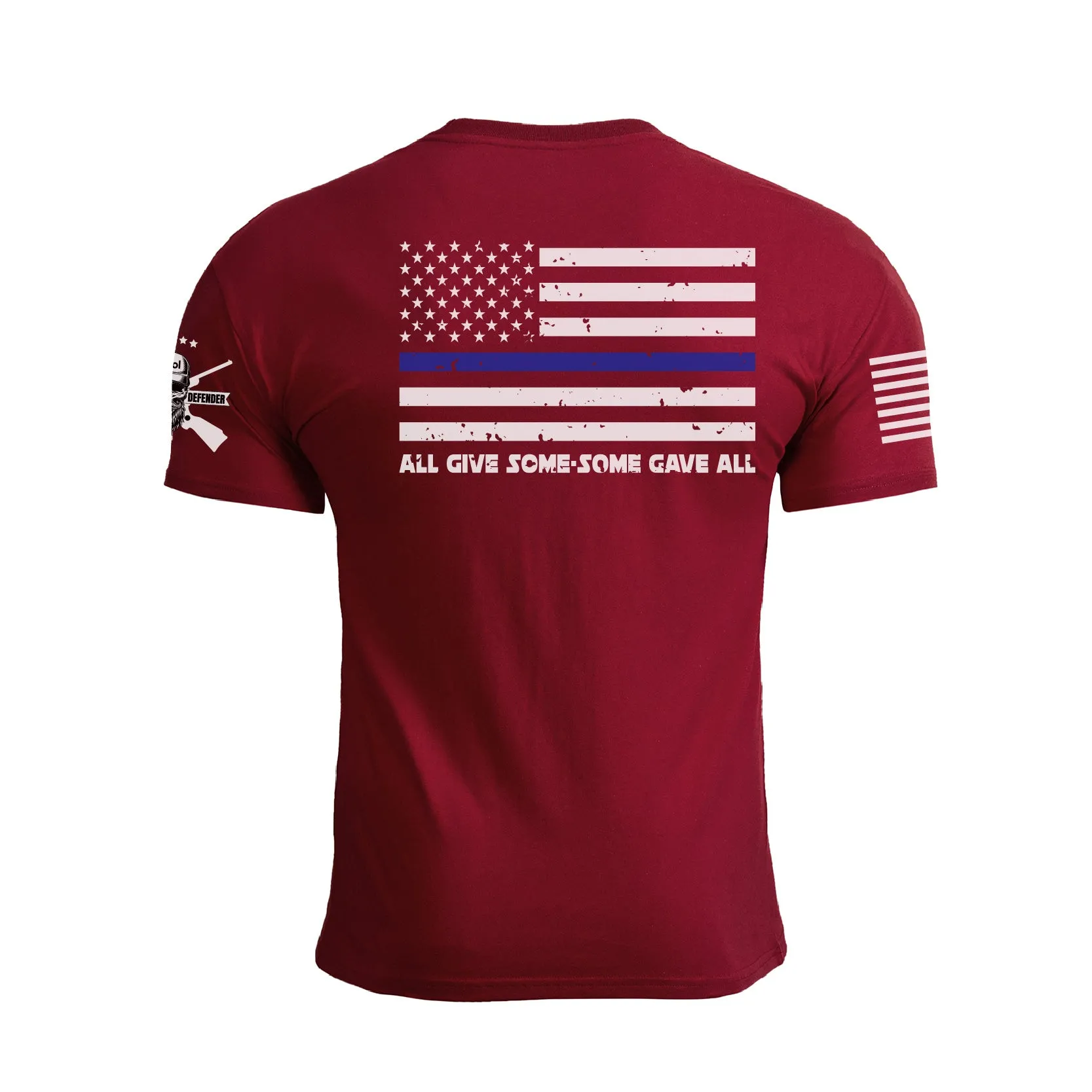 POLICE SUPPORT USA FLAG PATRIOTIC GRAPHIC TEE
