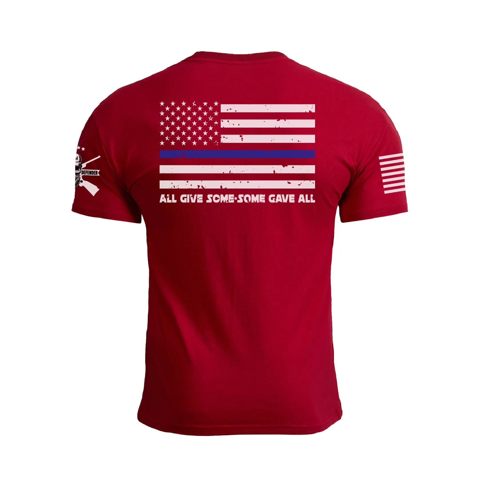POLICE SUPPORT USA FLAG PATRIOTIC GRAPHIC TEE