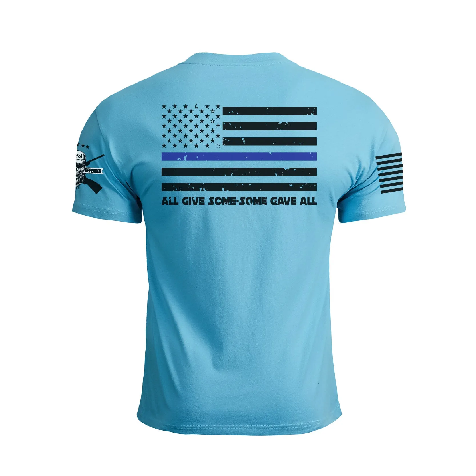 POLICE SUPPORT USA FLAG PATRIOTIC GRAPHIC TEE
