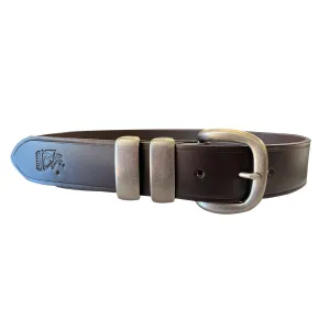 Porter 1.5 Italian Leather Belt Dark Brown with Antique Nickle
