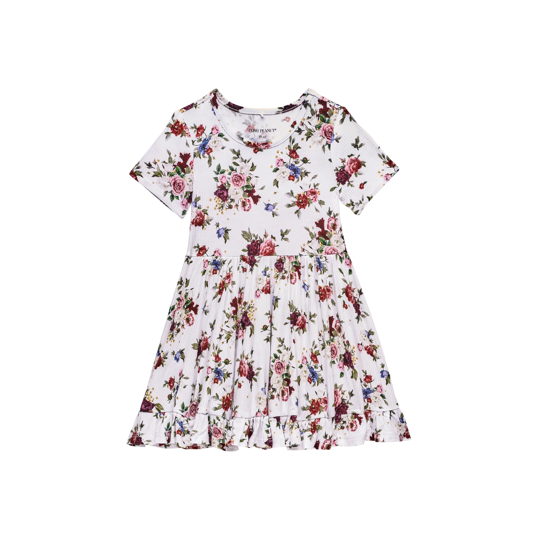 Posh Peanut- Philippa Short Sleeve Ruffled Twirl Dress