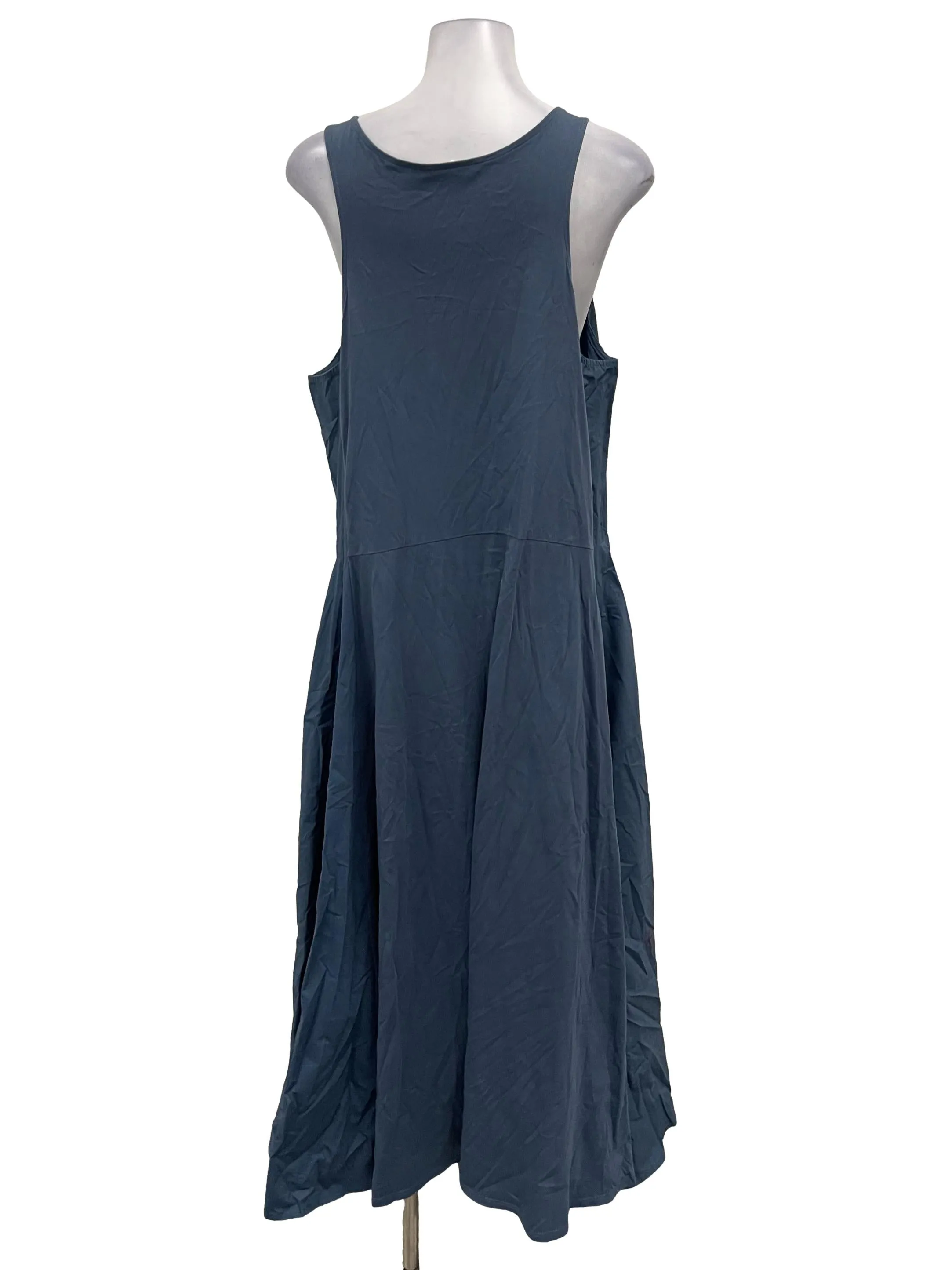 Powder Blue Roundneck Sleeveless Maxi Dress