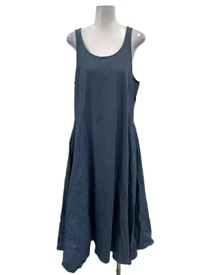 Powder Blue Roundneck Sleeveless Maxi Dress