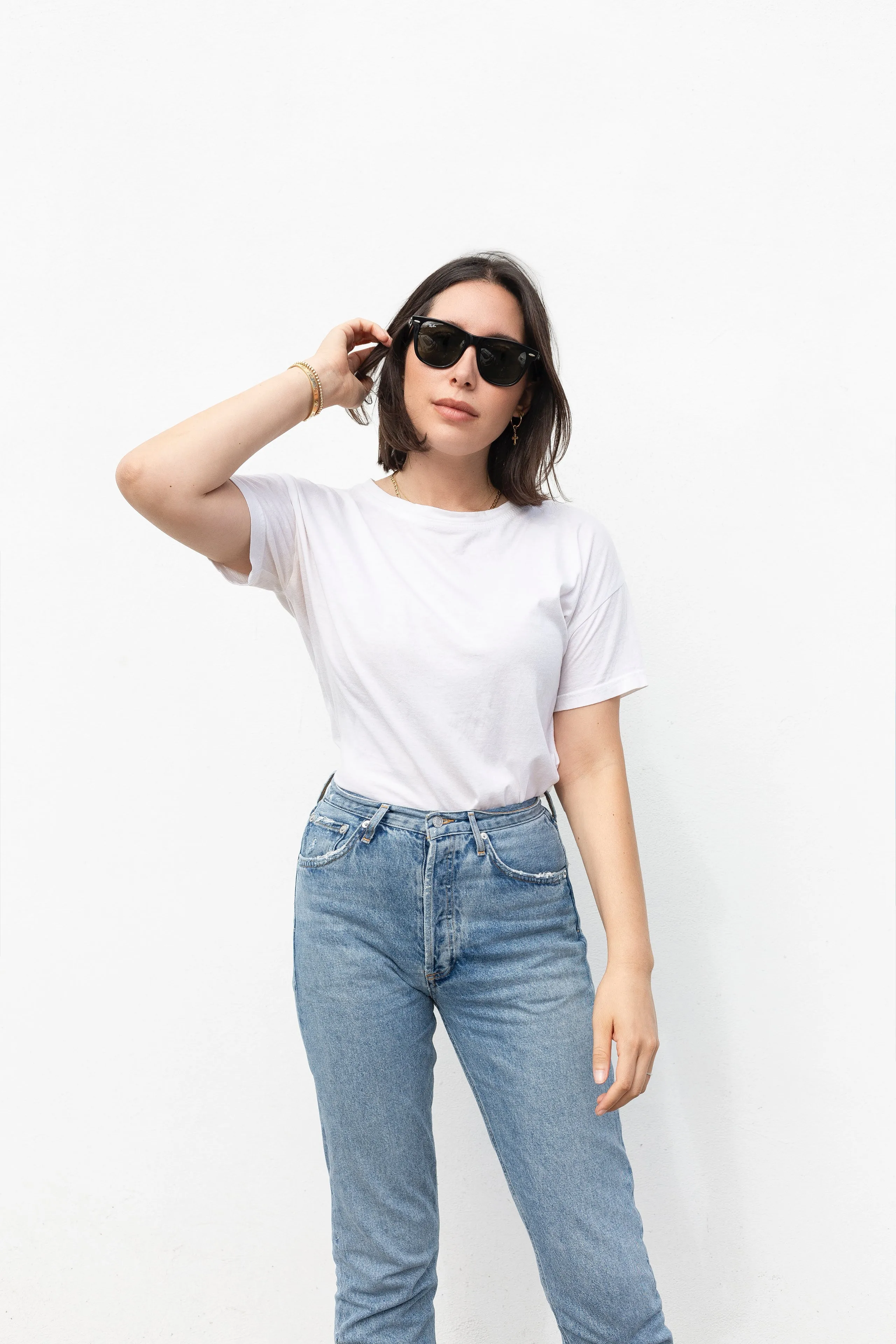 premium basic tee white
