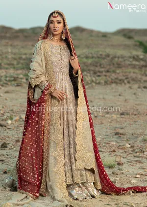 Premium Bridal Lehenga with Pishwas Dupatta #BS659