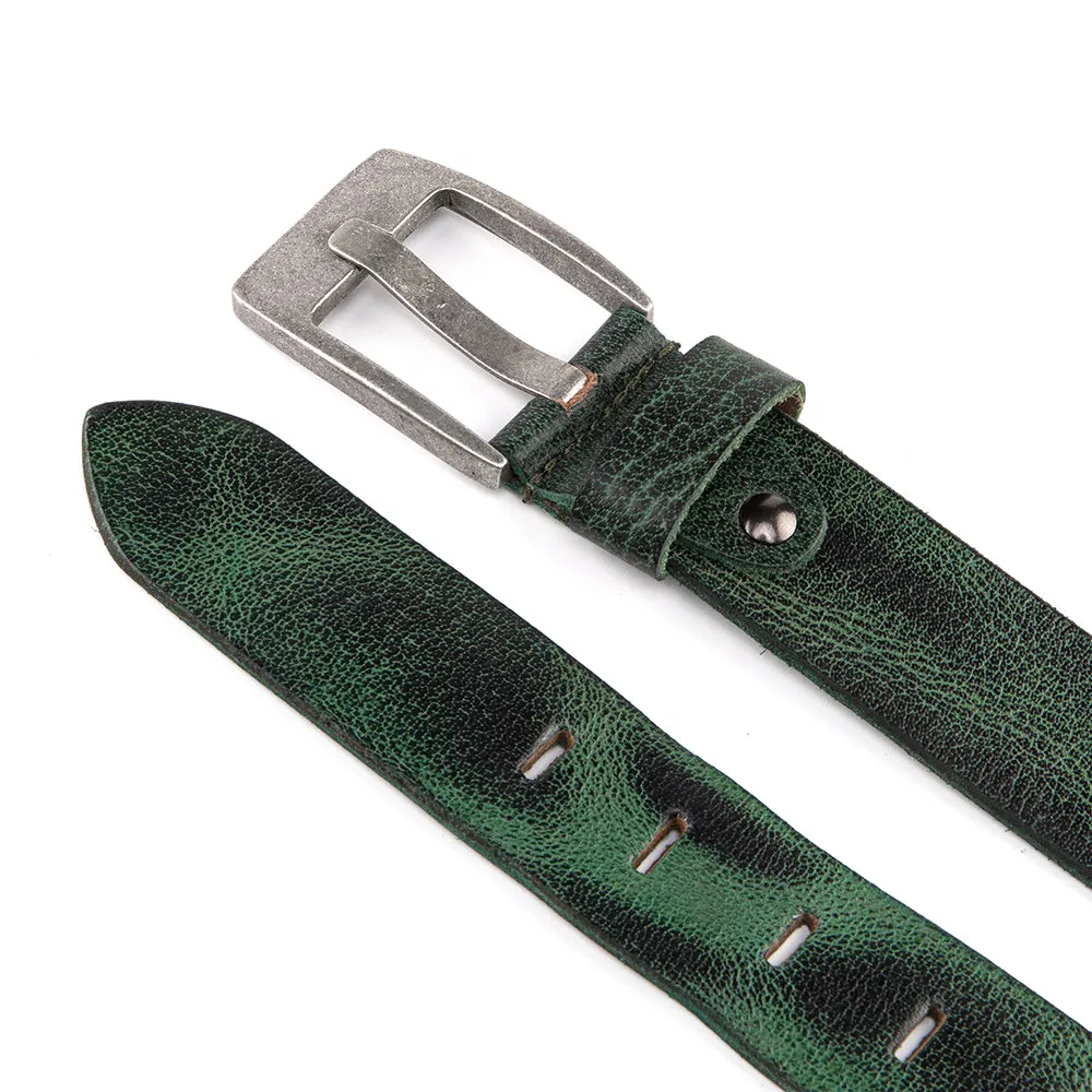 Premium Casual Leather Belt - Vintage Green