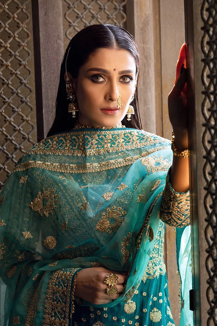 Premium Embroidered Blue Pakistani Dress for Wedding