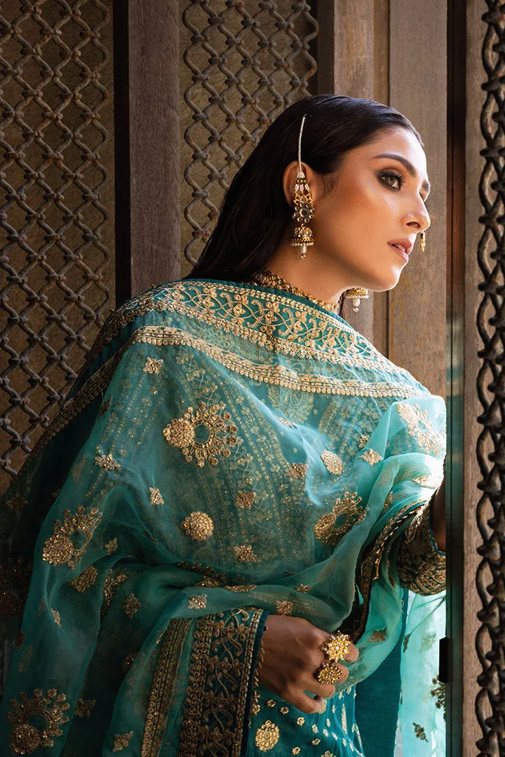Premium Embroidered Blue Pakistani Dress for Wedding