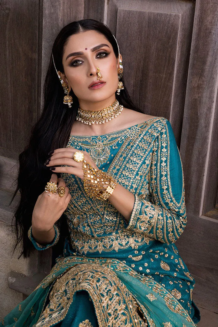 Premium Embroidered Blue Pakistani Dress for Wedding