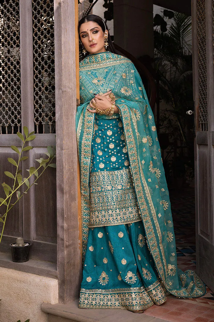 Premium Embroidered Blue Pakistani Dress for Wedding