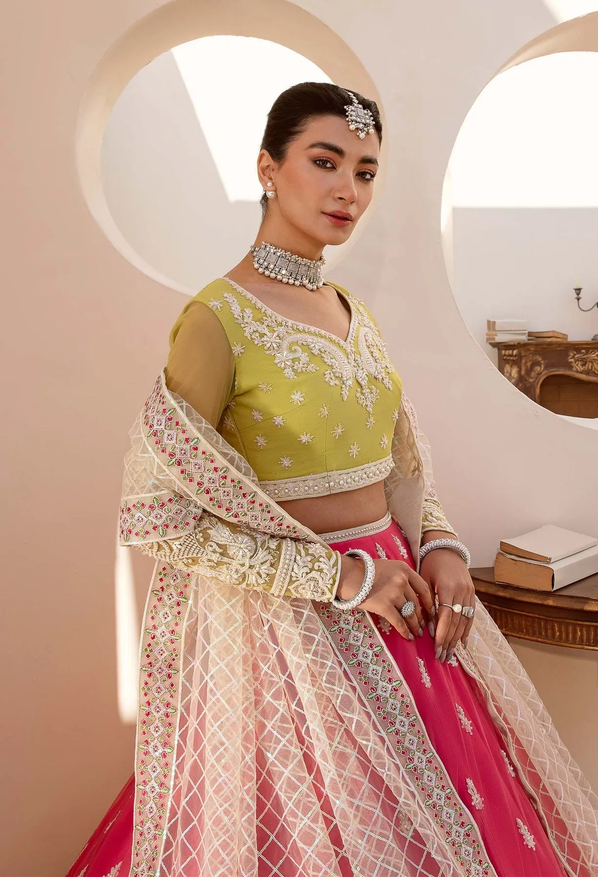 Premium Embroidered Wedding Lehenga Choli Dupatta Dress