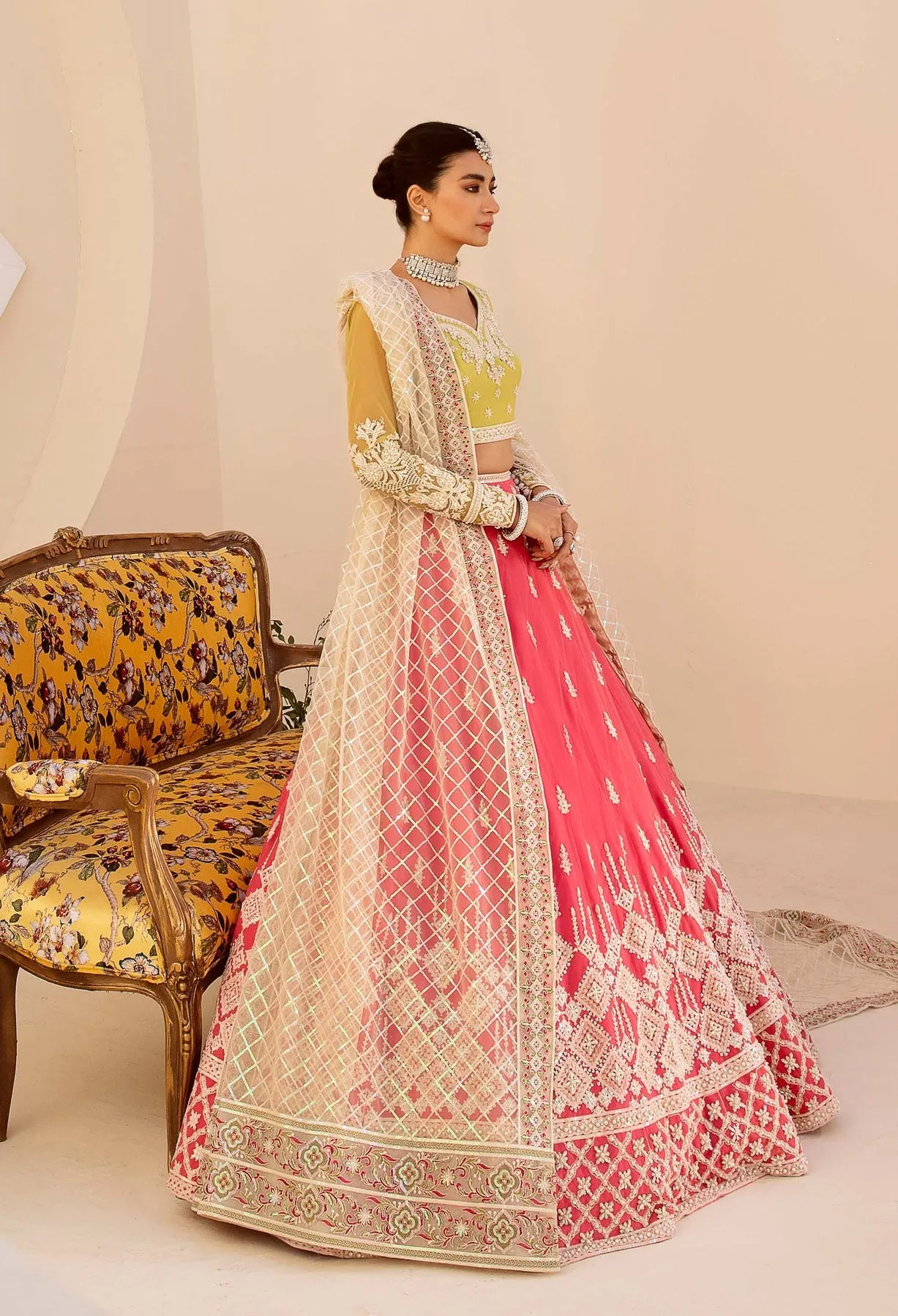 Premium Embroidered Wedding Lehenga Choli Dupatta Dress