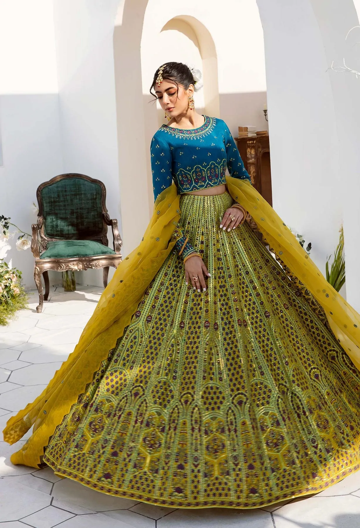 Premium Indian Wedding Lehenga Choli and Dupatta Dress