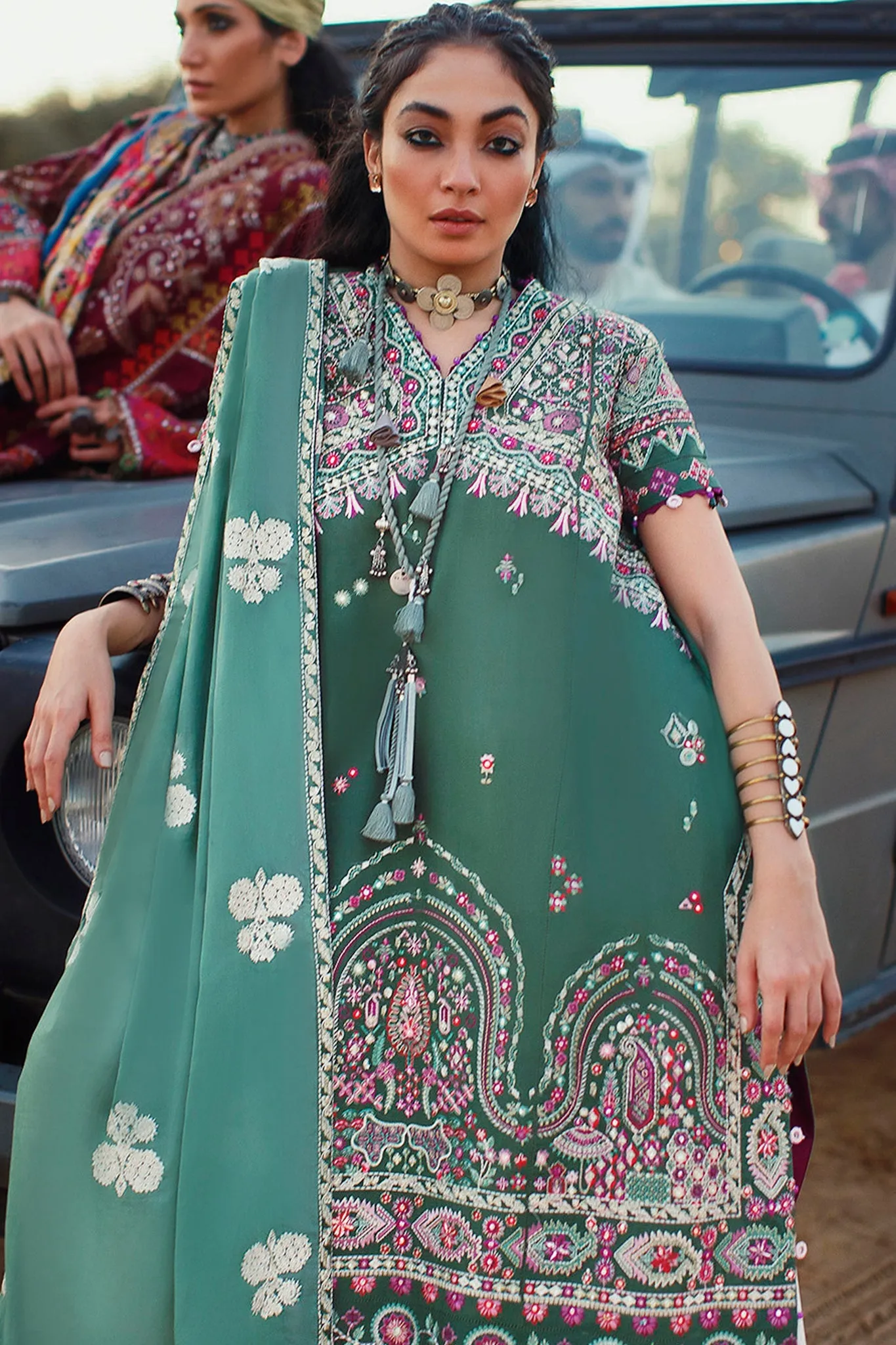Premium Lawn Kameez Gharara for Pakistani Eid Dress