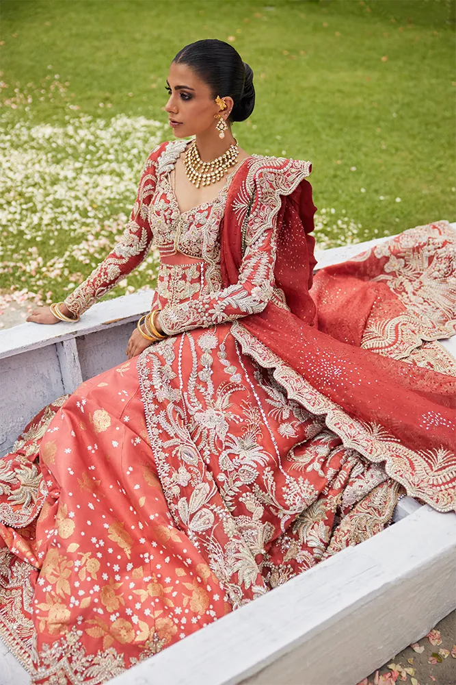 Premium Pakistani Bridal Dress in Gown Dupatta Style