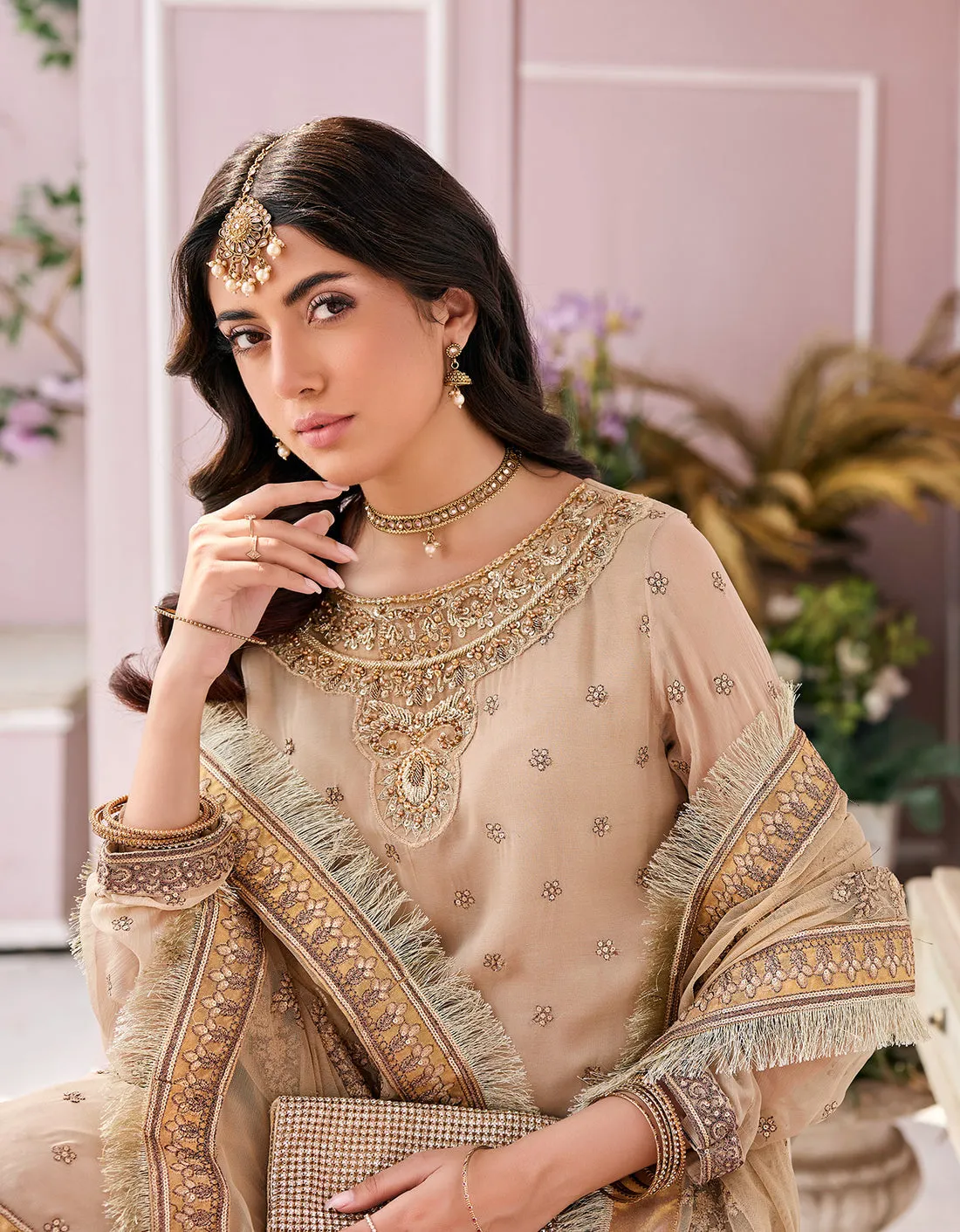Premium Pakistani Wedding Dress in Lehenga Kameez Style