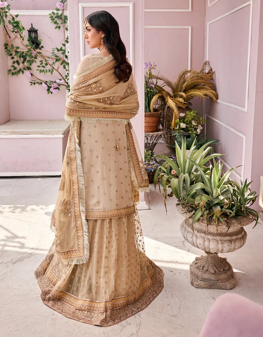 Premium Pakistani Wedding Dress in Lehenga Kameez Style