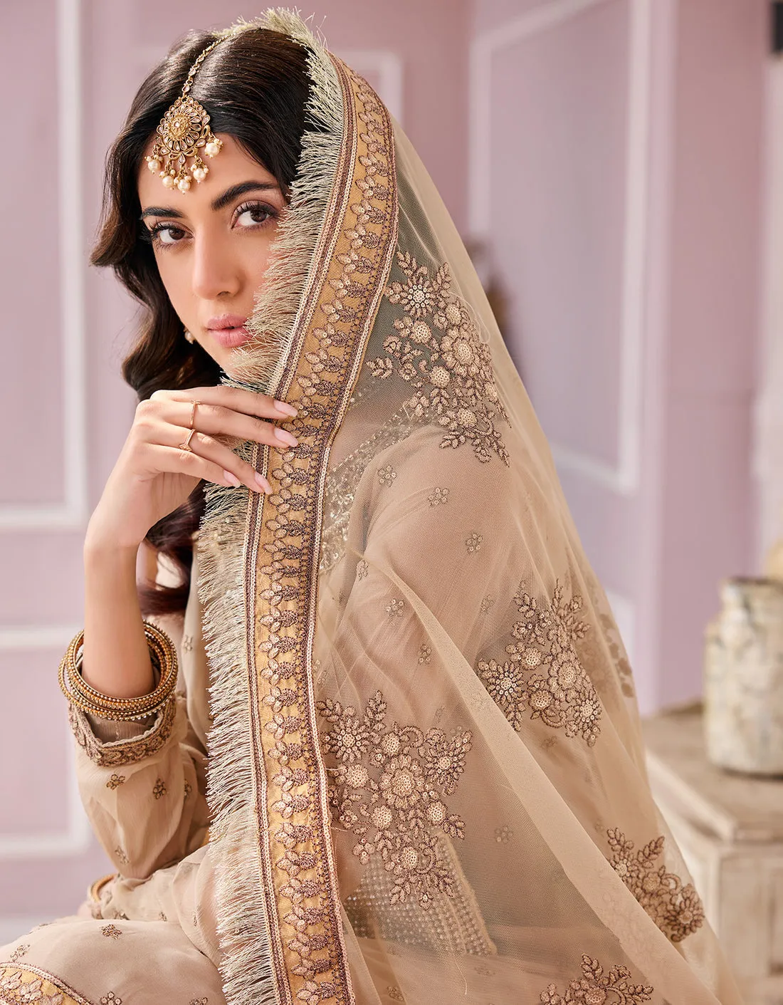 Premium Pakistani Wedding Dress in Lehenga Kameez Style