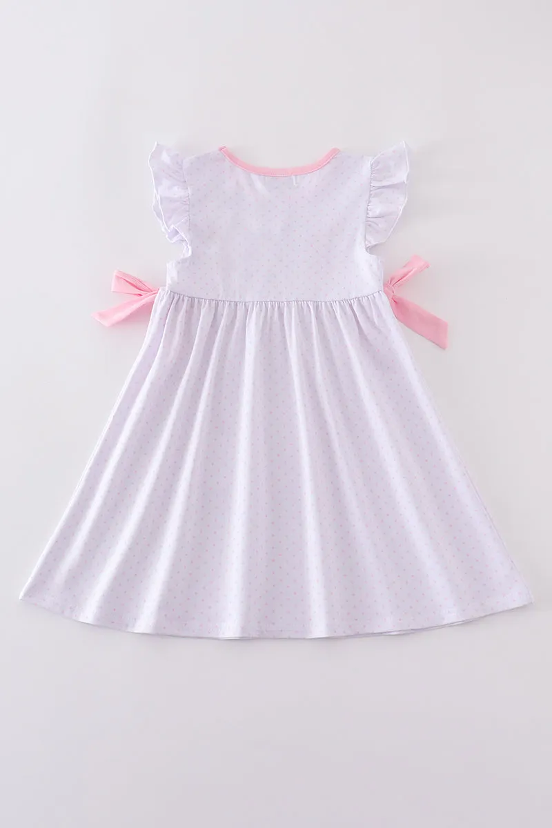 Premium Pink bunny bow dress